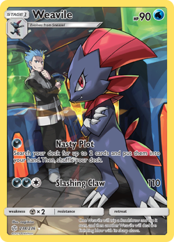 Weavile 238/236 Rare Secret | Cosmic Eclipse | Pokemon Card - Image 1
