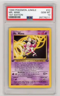 Pokemon Jungle 1999 1st Edition Mr Mime PSA 10 Gem Mint 22/64 - Image 1