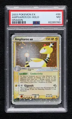 Ampharos ex Pokemon EX Dragon PSA 7 2003 - Image 1