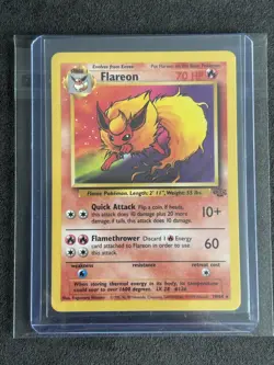 Pokemon TCG Flareon Card 19/64 Jungle Unlimited Rare Non-Holo NM - Image 3