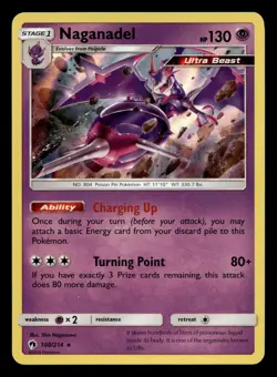 Naganadel 108/214 Rare Lost Thunder Holo Pokemon NM - Image 1