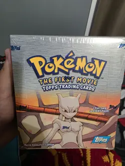 Topps 1999 Pokemon The First Movie Booster Box Blue Logo - Sealed 752 "rainbow" - Image 1