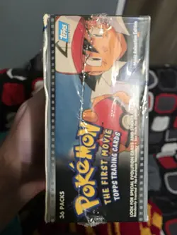 Topps 1999 Pokemon The First Movie Booster Box Blue Logo - Sealed 752 "rainbow" - Image 3