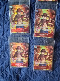 7x Monkey D. Luffy Treasure Booster Sealed One Piece Card Game English Lot - Image 2