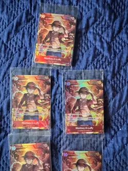 7x Monkey D. Luffy Treasure Booster Sealed One Piece Card Game English Lot - Image 3
