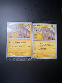 2x Pokemon TCG Promo Oversized Card - Pikachu at the Museum (Sealed) - UK - Image 1