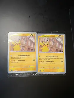 2x Pokemon TCG Promo Oversized Card - Pikachu at the Museum (Sealed) - UK - Image 2