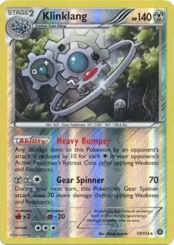 Klinklang 73/114 Reverse Holo | Steam Siege | Pokemon Card - Image 1