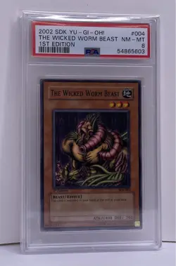The Wicked Worm Beast SDK-004 1st Edition 2002 Yu-Gi-Oh! PSA 8 - Image 1