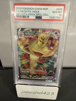 Meowth VMAX SWSH005 SWSH: Sword & Shield Promo Cards Holo - Image 1