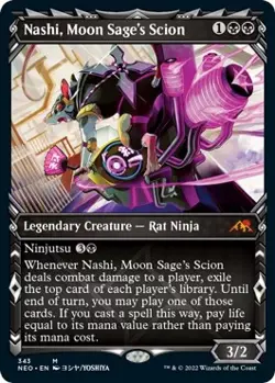 MTG Foil - Nashi, Moon Sage's Scion (Showcase) - 343 / LP / English - Image 1