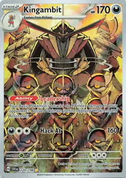 POKEMON Kingambit #220/198 Holofoil SV01: Scarlet & Violet Base Set NM - Image 1