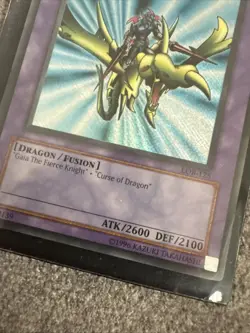 Yu-Gi-Oh! TCG Fusion Gaia the Dragon Champion Secret Rare Holo Card LOB 125 - Image 3