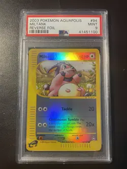 PSA 9 Miltank Reverse Holo - 94/147 - Aquapolis - Pokemon - Read Description - Image 1