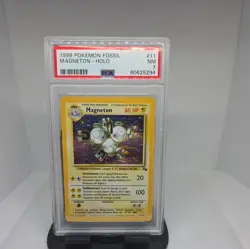 1999 Pokemon Fossil Holo Magneton PSA 7 #11/62 - Image 1