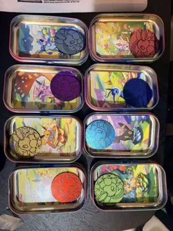 Pokemon Prismatic Evolutions Mini-Tins Complete Set with Display Box (NO PACKS) - Image 2