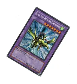 2010 Yu-Gi-Oh! GAIA THE DRAGON CHAMPION SECRET HOLO FOIL RARE LOB-125! LP - Image 1