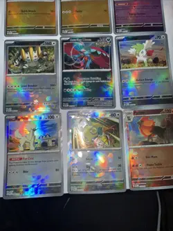18 pokemon pokeball pattern prismatic evolutions mixed lot 19 cards!! - Image 2