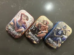 One Piece Card Game Tin Pack Set Vol 2 COMPLETE SET OF 3 Luffy Ace Sabo OP-13 - Image 1