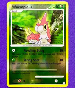 Wurmple | 104/130 | Diamond & Pearl | 2007 Pokemon Card | Reverse Holo | LP - Image 1