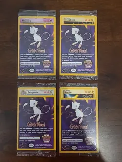 Pokemon The First Movie Full Set Promo Card Sealed 1999 WB Gold Stamp Catch Mew - Image 1
