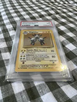 Magneton Holo Unlimited Holo Rare Pokemon TCG Base Set 9/102 PSA 9 MINT ⚡ - Image 2