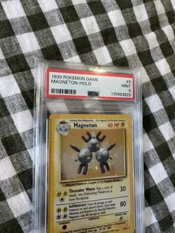 Magneton Holo Unlimited Holo Rare Pokemon TCG Base Set 9/102 PSA 9 MINT ⚡ - Image 3