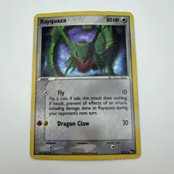 Rayquaza 3/17 Holo - Pop Series 1 Pokemon Card - DMG - Image 1