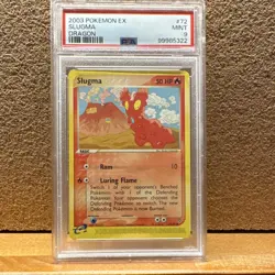 Pokemon TCG Slugma Dragon Regular 72/97 Common Basic 2003 PSA 9 Graded Card - Image 1