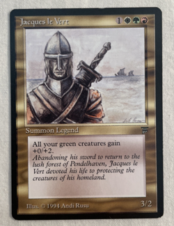 1x Jacques le Vert Legends MTG Magic the Gathering LP - Image 1