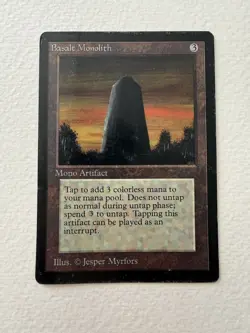 MTG Basalt Monolith Beta Magic the Gathering - Image 1