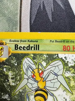 Pokemon TCG Beedrill Base Set 17/102 Regular Unlimited Rare LP - Image 3