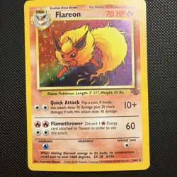 Pokemon TCG Flareon Jungle 3/64 Holo Unlimited Holo Rare MP - Image 3
