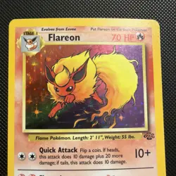 Pokemon TCG Flareon Jungle 3/64 Holo Unlimited Holo Rare MP - Image 4