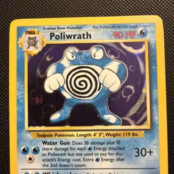 Pokemon TCG Poliwrath Base Set 2 15/130 Holo Unlimited Holo Rare -Lightly Played - Image 2