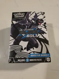 Pokemon Scarlet & Violet Black Bolt Booster Bundle Box 6 Packs Zekrom Snivy - Image 1