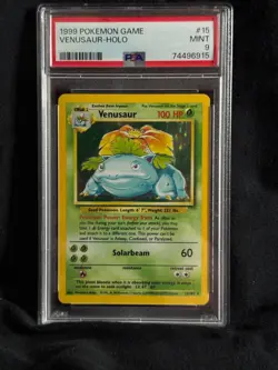 PSA 9 Venusaur #15 1999 Pokemon Game Base Set Holo Pokemon TCG - Image 1