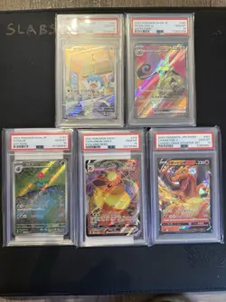 5 PSA 10 Graded Pokemon TCG Cards Bundle Amazing Deal - Image 1