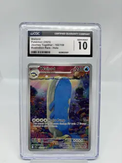 CGC 10 Gem Mint Wailord 162/159 Illustration Rare Journey Together Pokemon Card - Image 1