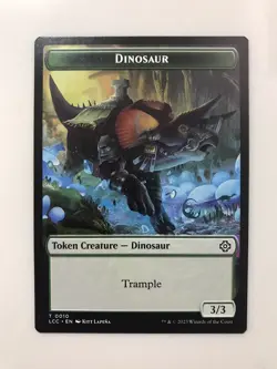 Dinosaur / City's Blessing Token MTG Magic Gathering Card Mint Lost Caverns LCC - Image 1