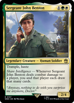 Sergeant John Benton #157 | Near Mint | Doctor Who Magic MTG - Image 1