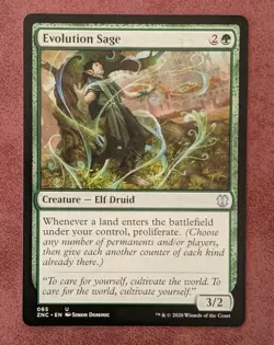 MTG Zendikar Rising Commander Uncommon EVOLUTION SAGE NM - Image 1