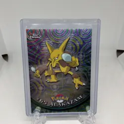 Pokemon Topps Black -- Holo -- Alakazam -- #65 -- Near Mint+ - Image 1