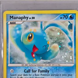 2007 Pokemon TCG POP Series 6 Manaphy Holo Rare 3/17 NM/LP - Image 2