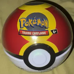 Pokemon TCG PokeBall Tin New Factory Sealed 3 Booster Packs & 2 Sticker Sheets - Image 1
