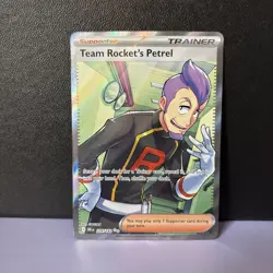 Pokemon TEAM ROCKET'S PETREL 226/182 - Destined Rivals - RARE FULL ART - Image 1