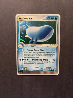 Pokemon TCG Wailord EX 100/100 EX Sandstorm Holo Rare LP - Image 1