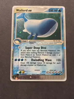 Pokemon TCG Wailord EX 100/100 EX Sandstorm Holo Rare LP - Image 4