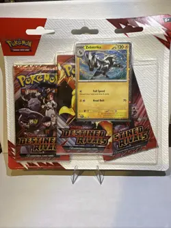Pokemon Destined Rivals 3-Pack Blister Zebstrika Rare Mint Sealed TCG SP 🔥🔥 - Image 1
