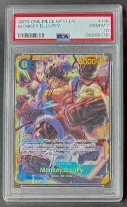 PSA 10 One Piece OP11-118 SEC Monkey.D.Luffy - ENG - Foil - Graded - Image 1